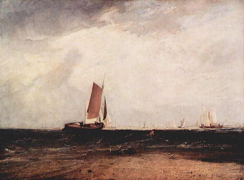 Joseph Mallord William Turner Fischen am Blythe-sand, die Flut setzt ein oil painting picture